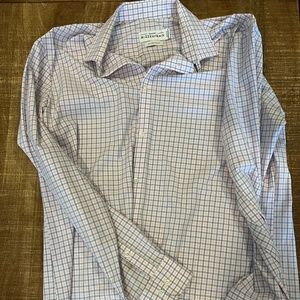 Mizzen+Main pink checkered Dress shirt